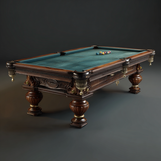 The Imperial Crest — Hand‑Carved Victorian Billiards Table