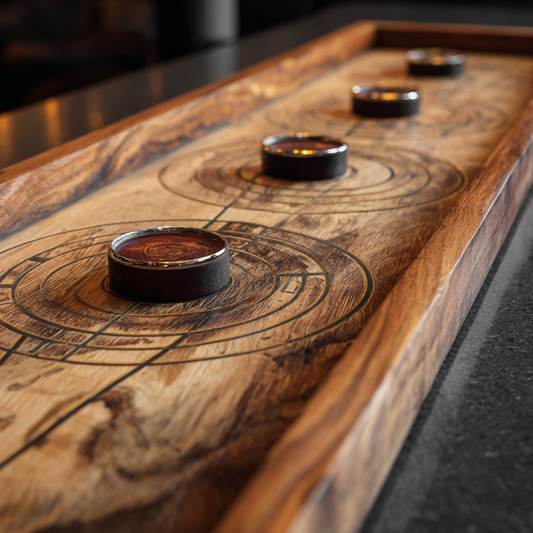 The Redwood Pro — Premium Hardwood Shuffleboard Table